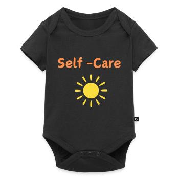 Sei du selbst, Self-Care, Sonnenschein für DICH - Baby Premium Kurzarmbody - Schwarz - Vorne