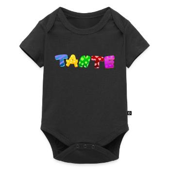 Baby Eltern Kind Geschenk Sprüche Geburt Mama Papa - Baby Premium Kurzarmbody - Schwarz - Vorne
