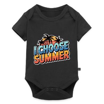 Choose Summer - Baby Premium short-sleeve bodysuit - black - Front