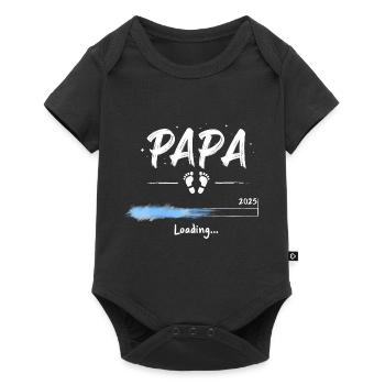 Dad 2025 Loading for Fathers Gift - Baby Premium short-sleeve bodysuit - black - Front