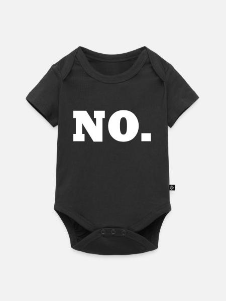 No - Baby Premium Kurzarmbody - Schwarz