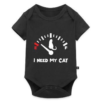 J’ai besoin de mon chat - Body à manches courtes Premium Bébé - noir - Devant