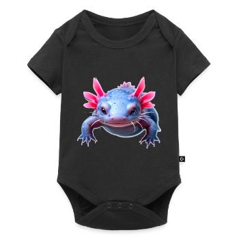 Axolotl aquatic pink highlights gentle amphibian - Baby Premium Kurzarmbody - Schwarz - Vorne