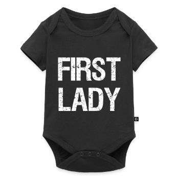 FIRST LADY Vintage en détresse rétro - Body à manches courtes Premium Bébé - noir - Devant