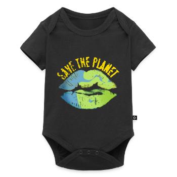 Save the world vintage look - Baby Premium short-sleeve bodysuit - black - Front