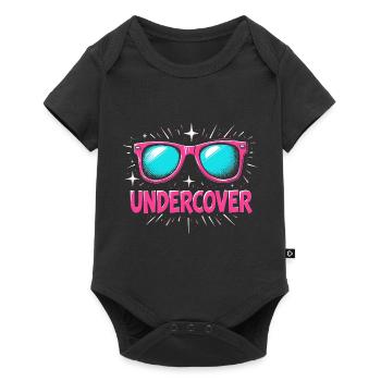 Lunettes de soleil drôles et costume de discours infiltré - Body à manches courtes Premium Bébé - noir - Devant