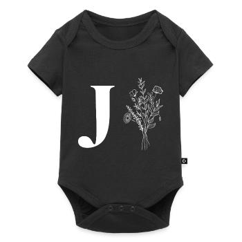 Minimalist flowers - Baby Premium short-sleeve bodysuit - black - Front