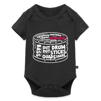 Drumline Snare Drum Marching Band Drummer Drumming - Baby Premium short-sleeve bodysuit - black - Front