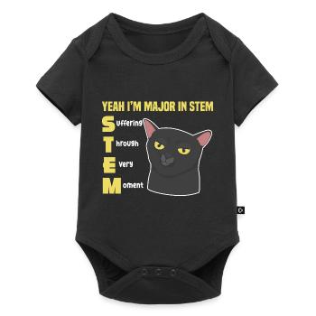, je suis majeur dans les STEM et je souffre à travers chaque - Body à manches courtes Premium Bébé - noir - Devant