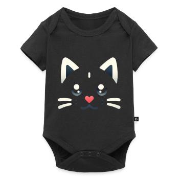 Chatons Kawaii, Animaux de compagnie - Body à manches courtes Premium Bébé - noir - Devant