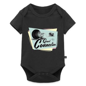 Fifties Great connection phone - Baby Premium short-sleeve bodysuit - black - Front