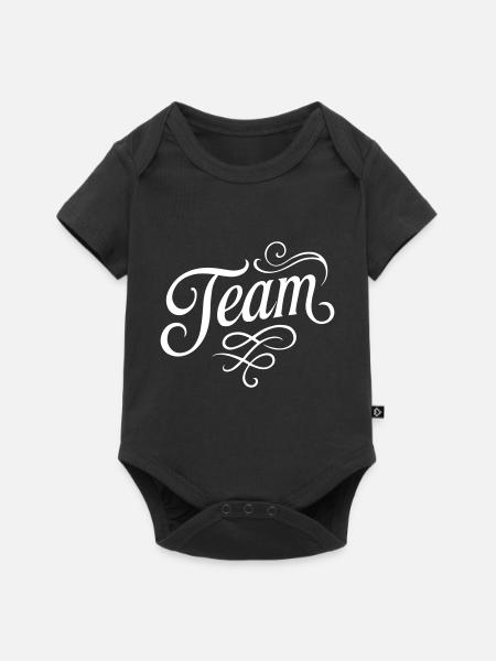 Team Elegant - Baby Premium Kurzarmbody - Schwarz