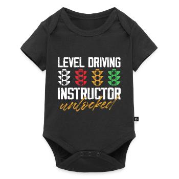 Level Driving Instructor Unlocked Design - Baby Premium Kurzarmbody - Schwarz - Vorne