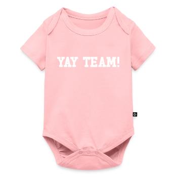 Hourra, l’équipe ! Hourra, équipe de fans de sport sans méfiance - Body à manches courtes Premium Bébé - rose - Devant