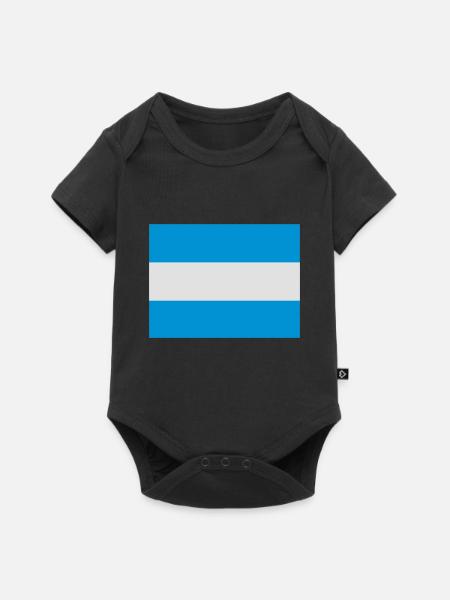fahne_argentinien - Baby Premium Kurzarmbody - Schwarz
