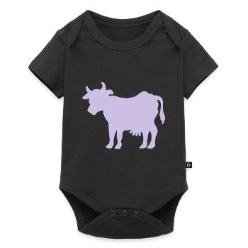 Kuh - Baby Premium Kurzarmbody - Schwarz - Vorne
