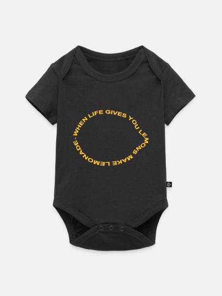 when life gives you lemons make lemonade - Body à manches courtes Premium Bébé - noir