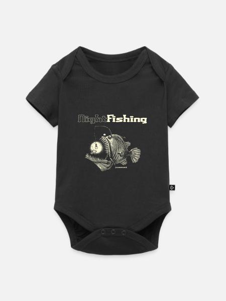night fishing - Baby Premium Kurzarmbody - Schwarz