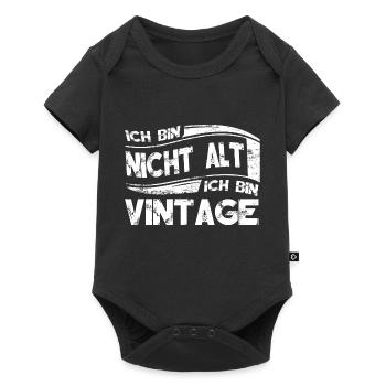 Ich bin Vintage - Baby Premium Kurzarmbody - Schwarz - Vorne