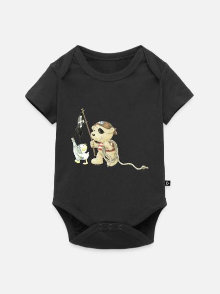 PP_Pirat_02 - Baby Premium Kurzarmbody - Schwarz