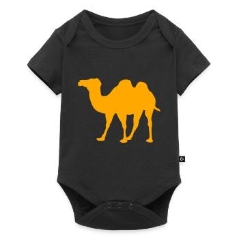 chameau - Baby Premium Kurzarmbody - Schwarz - Vorne