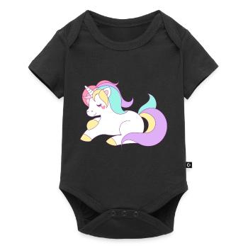 COLLECTION DOUX UNICORN KIDS - Body à manches courtes Premium Bébé - noir - Devant