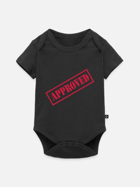 approved - Baby Premium Kurzarmbody - Schwarz