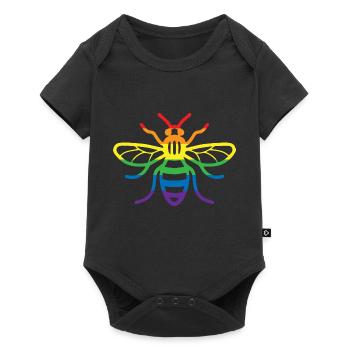 Gay Pride Bee - Baby Premium short-sleeve bodysuit - black - Front