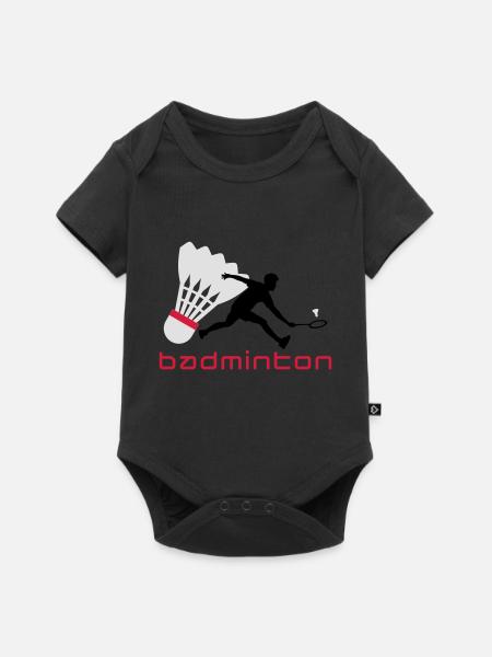 badminton_022011_t_3c - Baby Premium Kurzarmbody - Schwarz