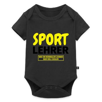 Sportlehrer Geschenk - Baby Premium Kurzarmbody - Schwarz - Vorne