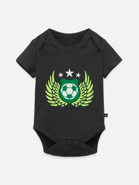fussball_k_3c - Baby Premium Kurzarmbody - Schwarz
