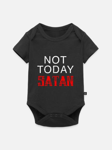 Heute nicht Satan!! - Baby Premium Kurzarmbody - Schwarz