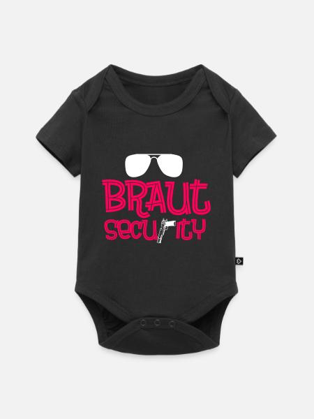 Braut security - Baby Premium Kurzarmbody - Schwarz