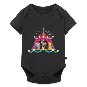Circus - Monkey Circus - Circus Animals Hare Lion - Baby Premium short-sleeve bodysuit - black - Front