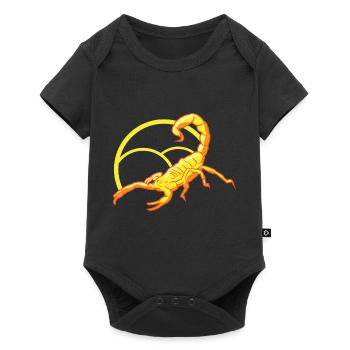 Scorpion jaune venimeux menace avec son aiguillon - Body à manches courtes Premium Bébé - noir - Devant