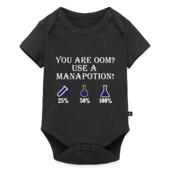 Utilisez une potion de mana pour les joueurs - Body à manches courtes Premium Bébé - noir - Devant