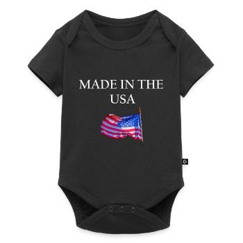 USA MADE IN THE USA AMERICA - Baby Premium short-sleeve bodysuit - black - Front