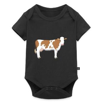 Cow 2 - Baby Premium short-sleeve bodysuit - black - Front