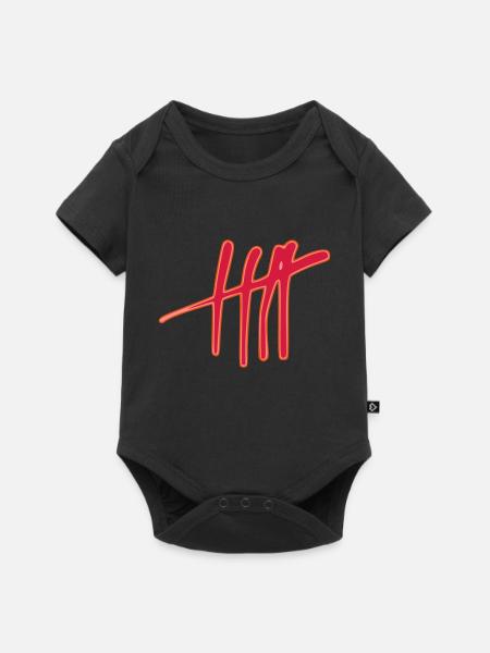 Fünf Striche - Baby Premium Kurzarmbody - Schwarz