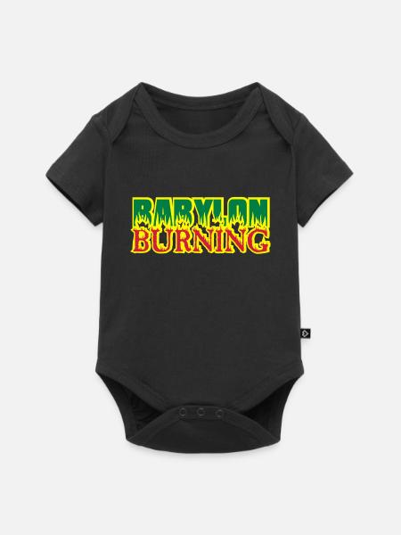 babylon burning 01 - Baby Premium Kurzarmbody - Schwarz