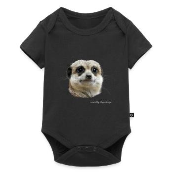 Erdmännchen - Baby Premium Kurzarmbody - Schwarz - Vorne