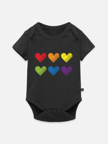 Stolz-Herzen - Baby Premium Kurzarmbody - Schwarz