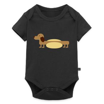 Hot-Dog - Baby Premium Kurzarmbody - Schwarz - Vorne