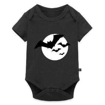 Bat Swarm Moon Halloween 2c - Baby Premium short-sleeve bodysuit - black - Front