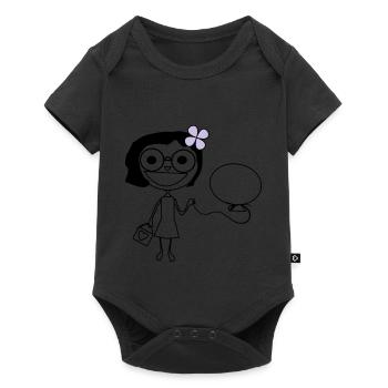 Mädchen - Baby Premium Kurzarmbody - Schwarz - Vorne