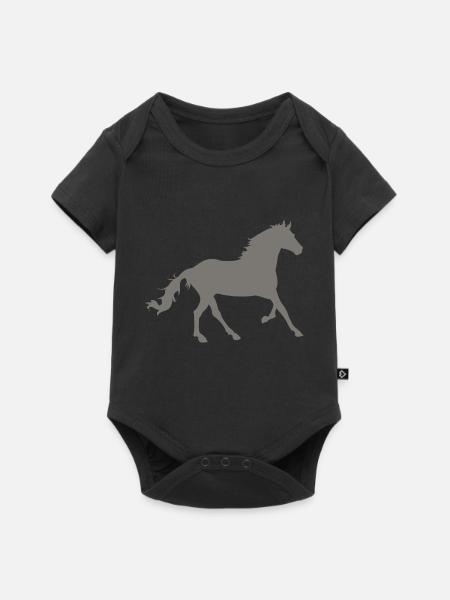horse - Baby Premium short-sleeve bodysuit - black