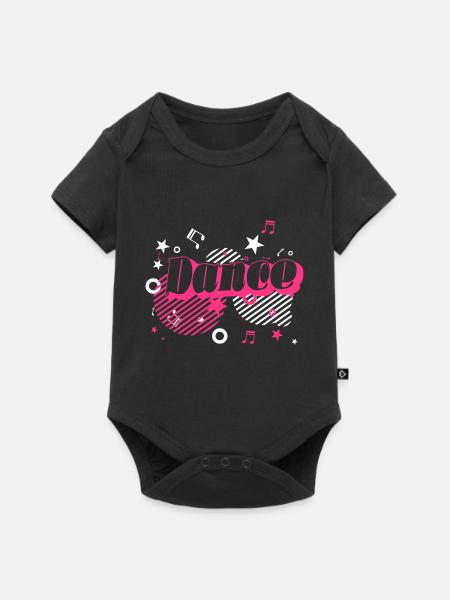dance crazy - Baby Premium Kurzarmbody - Schwarz