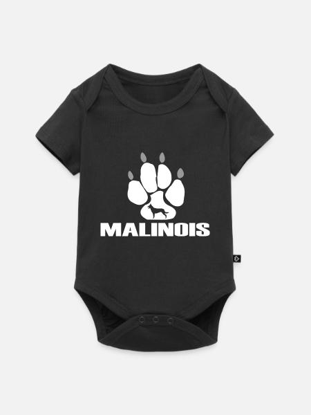 Patte de Chien de Berger Belge Malinois - Body à manches courtes Premium Bébé - noir