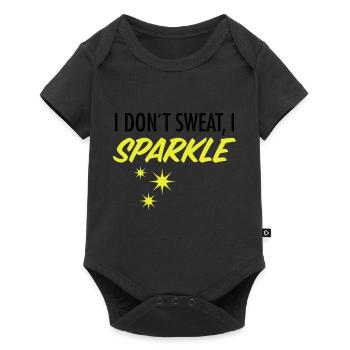 I Don´t Sweat, I Sparkle - Baby Premium Kurzarmbody - Schwarz - Vorne