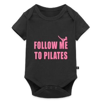 Pilates follow me to Pilates - Baby Premium short-sleeve bodysuit - black - Front